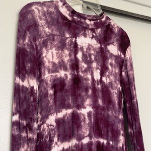 Tie dye mock neck long sleeve